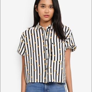 Topshop Striped Blouse